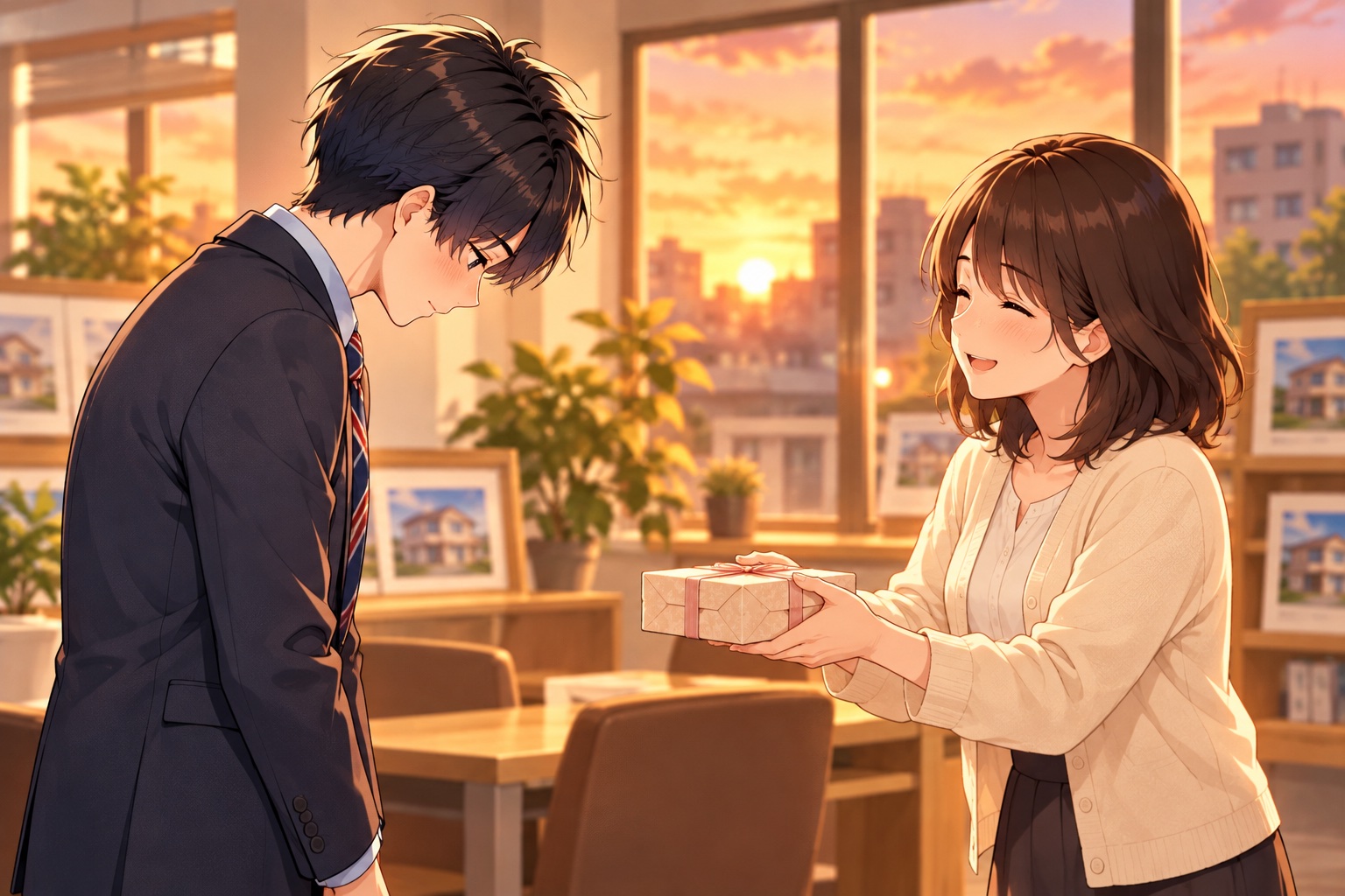 夕暮れの店に、お母さんが持ってきてくれたもの